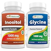 Best Naturals Inositol 1000mg & Glycine Supplement 1000 Mg