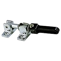 Perko 0769DP0CHR Chrome-Plated Brass Hatch Fastener/Windshield Keeper with Black Polymer Handle
