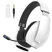 TA83 Wireless Gaming Headset for PS5 PS4 PC, 2.4G Bluetooth USB Gamer Headphones with Noise Canceling Mic for Mac Laptop Computer Switch Mobile