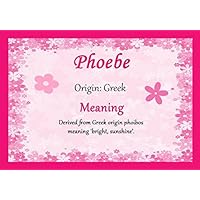 Phoebe Personalized Name Meaning Certificate