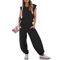 Women's Casual One Piece Outfit Cap Sleeve Long Wide Leg Pant Romper Jumpsuits Hollow on the Back