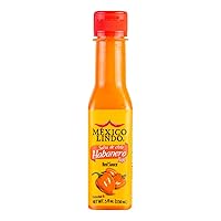 Mexico Lindo Red Habanero Hot Sauce | Real Red Habanero Chili Pepper | 78,200 Scoville Level | Enjoy with Mexican Food, Seafood & Pasta | 5 Fl Oz Bottle (Pack of 1)