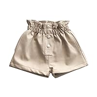 Short Cape for Girls Spring and Autumn New Pure Color High Waist Plus Velvet Girls Fashion Casual Leather Women