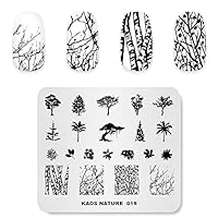 KADS Nail Stamping Plate Tree Nature Template Image Design Plates for Nail Art Decoration and DIY Nail Art (NA018)