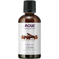 NOW Essential Oils, Clove Oil, Balancing Aromatherapy Scent, Steam Distilled, 100% Pure, Vegan, Child Resistant Cap, 4-Ounce