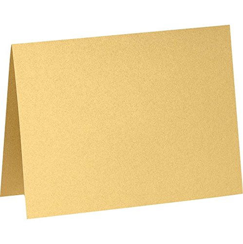 A7 Folded Notecards (5 1/8 x 7) - Gold Meatllic (1000 Qty.)