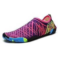 Water Shoes for Women & Men Non-Slip Without Laces Adult Shoes Quick-Dry Barefoot Pool Shoes Aqua Shoes for Sport Beach Swim Snorkeling Diving Surf Yoga Socks Exercise Hiking