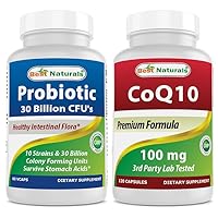 Best Naturals Probiotic 10 Strains & 30 Billion CFU & COQ10 100 mg