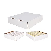 BCW 5000 Count Card Storage Box (Full Lid) - 10ct | Trading Card Storage Box | Assembly Required Corrugated Paper Card Storage Boxes | Sports Card Storage Boxes, Card Storage Box for Pokemon, MTG