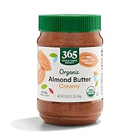 365 by Whole Foods Market, Organic Creamy Almond Butter, 16 Ounce