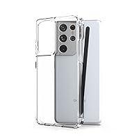 Araree AR20812GS21U Galaxy S21 Ultra 5G Case, S Pen Storage, Official Samsung Certified Product, SC-52B Compatible, Clear, TPU, Shock Absorption, Strap Hole
