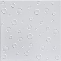 A La Maison Ceilings R07 Bubbles Foam Glue-up Ceiling Tile (129.6 sq. ft./Case), Pack of 48, Ultra Pure White - Satin (Behr)