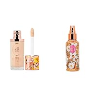 Rachel Couture Liquid Foundation & Shimmer Spray Bundle | Vegan & Cruelty-Free | Infused with Arnica & Daisy Extract – Vanilla & Lustre