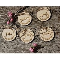 Custom engraved round tags,Personalized Wooden tags,Wood Heart,Heart Tags,Heart Favors,Wedding table name, place cards,Wooden Wall Art, Home Wall Decor, Christmas Gifts, 1 piece send.
