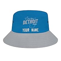 Custom Bucket Hat Football City Map Personalized Any Name Fishing Hiking Beach Sun Hat Sports Fan Gifts for Women Men