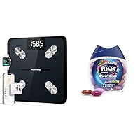 Etekcity Smart Scale and TUMS Chewy Bites Antacid Tablets Bundle - Bathroom Digital Weighing Scale with BMI and Acid Indigestion Relief Tablets