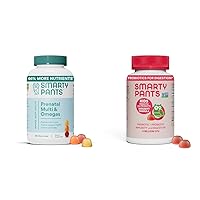 SmartyPants Prenatal Vitamins for Women Multivitamin Gummies Bundle Kids Probiotic Immunity Gummies for Digestive Health and Immune Support, 60 Count