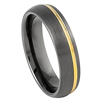 6mm Men Wedding Tungsten Ring Brushed Classic Dome Personalized Tungsten Ring Comfort Fit TCR818