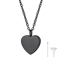 FaithHeart Cremation Urn Necklace, Women Men Stainless Steel/Gold Plated Memento Jewelry, Pet Ashes/Perfume/Pill Keepsake Waterproof Pendant Necklace for Memory- Customize Available