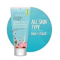 White Tea & Chamomile Face Wash | 3.38 Fl Oz (100ml) | Hydrating & Gentle Facial Cleanser | Natural Moisturizing Facewash | all Skin Type | for Men & Women