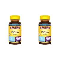 Biotin 1000 mcg, Dietary Supplement Supports Healthy Hair & Skin, 120 Softgels, 120 Day Supply (Pack of 2)