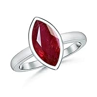 Choose 5 Carat Original Marquise Shape Faceted Stone Sterling Silver Simple Ring Size US 4-13