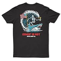 Premium Graphic Tees for Men & Women - Surfing Graphics - Sustabiable, USA Made, 100% Cotton, Pre-Shrunk, Size XS-3XL