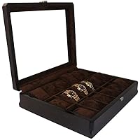 Watch Box Men s Watches Jewelry Storage Box 18 Slots Large Size Wood Material Display Case Organizer Glass Top Flip Cover Watch Organizer Collection