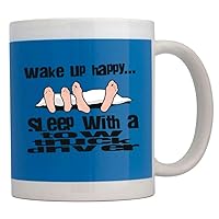 Wake up happy sleep with a Tow Truck Driver Mug 11 ounces ceramic