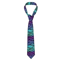 Red Blue White Gray Stripes Print Men'S Novelty Necktie Ties With Unique Wedding, Business,Party Gifts Every Outfit