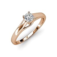 Diamond 0.50 ct Women Solitaire Engagement Ring 14K Gold