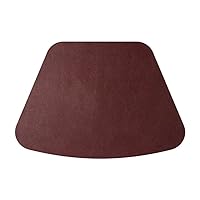 CHCDP 4 Pcs Leather Fan-Shaped Round Table Placemat Table Mat Heat Insulation Pad Decorative Mat for Home Restaurant (Color : A)