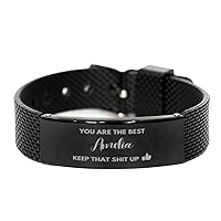 You Are The Best Amelia, Mesh Bracelet, Gifts For Amelia, Custom Name Mesh Bracelet For Amelia, Funny Gifts For Amelia You Are The Best Keep That Shit Up, Valentines Birthday Gifts for Amelia,