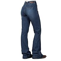 Rock & Roll Denim Jacquard High-Rise Trouser Jean