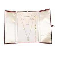 888 Display USA Red/White Earring Ring Necklace Bracelet Combo with Gift Box Display (Red/White)
