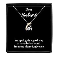 I'm Sorry Husband Necklace Funny Reconciliation Gift Apologize Pendant A Way To Have The Last Word Quote Chain Sterling Silver With Box