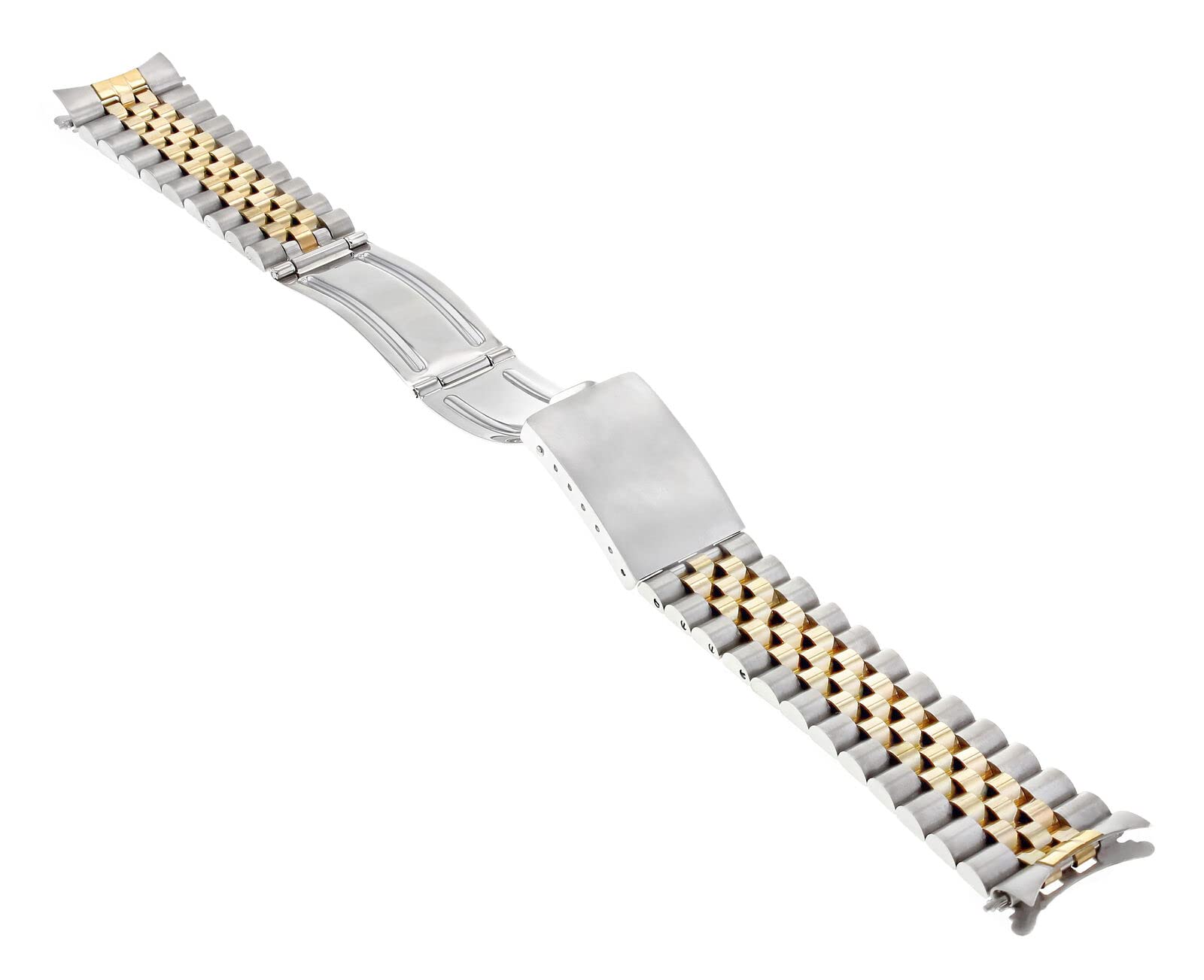 Ewatchparts 19MM 14K GOLD JUBILEE WATCH BAND COMPATIBLE WITH 34MM ROLEX DATE 1500 1505 15203 15223 15238