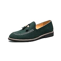 Men's Fashion Leather Shoes，Soft Sole Casual Slip on Loafers Comfortable Driving Shoes