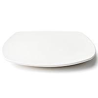 FOUNDATION Porcelain Coupe Plate, Square, 11.75 Inch, Set of 12, White