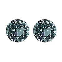 Synthetic Color Change Sapphire - Round Cut - AAA - Pair from 5mm - 6.5mm