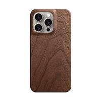 Wood Case for iPhone 15 Pro. Slim Fit, Snap-On Design Made from Sustainable Materials & Reinforced with Kevlar. Wireless Charging Compatible (iPhone 15 Pro, Walnut)