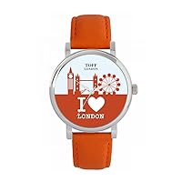 Ladies Red London City Skyline Watch