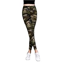 Goodspoon Women's Camouflage Patterned Skinny Pants, Outdoor Yoga