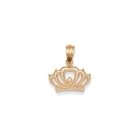 14K Rose Gold Crown Pendant