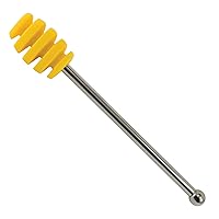 R & M International 4825 Silicone Honey Dipper with Stainless Steel Handle, 6