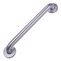Amazon Basics Bathroom Handicap Safety Grab Bar, 16 Inch Length, 1.25 Inch Diameter, Stainless Steel
