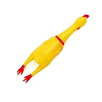 3PCS Rubber Chicken Squeeze Squeak Pet Dog Puppy Shrilling Chew Toy Yellow Funny Chicken Squeeze Chicken Toy Prank Novelty Toy Silly Novelty Party Favors for Kids Adults Dogs Family Games Keep Your