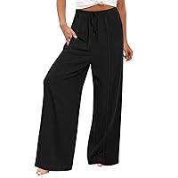 Summer Pants Dressy Yoga Pants for Work Womens Linen Pants Straight Leg Linen Plus Size Linen Pants for Women