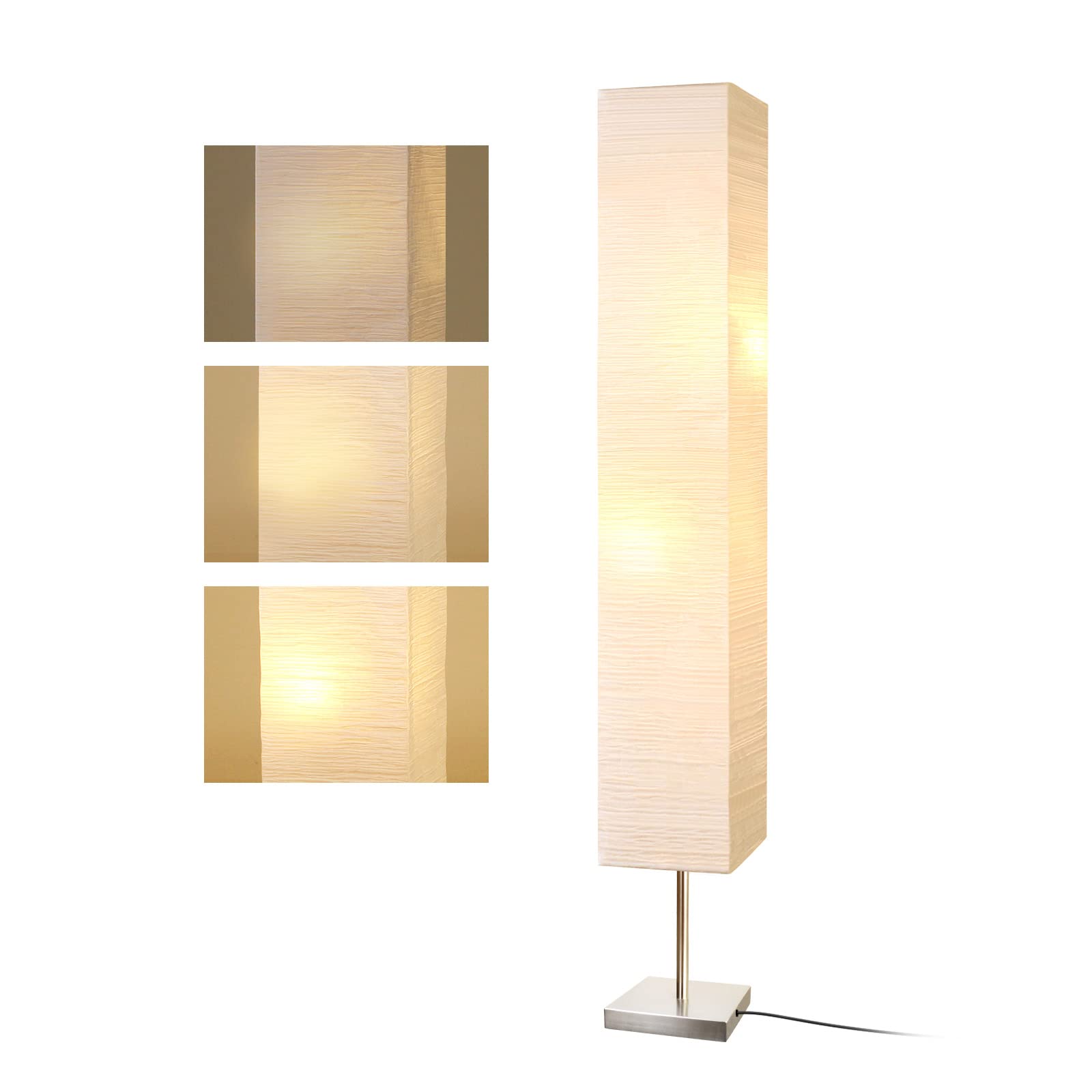 Mua Modern Floor Lamp, Dimmable 3 Levels Brightness Paper Tall ...