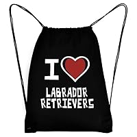 I love Labrador Retrievers Bicolor Heart Sport Bag 18